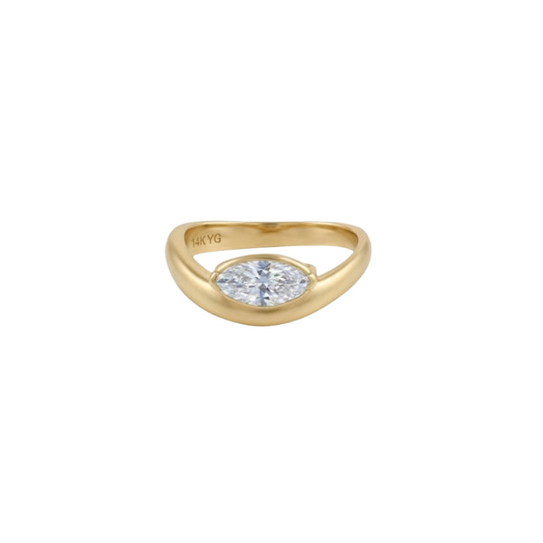 Lab Diamond Marquise Pinky Ring