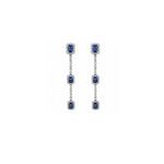 Load image into Gallery viewer, Long Sapphire &amp; Diamond Earrings
