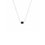 Load image into Gallery viewer, Sapphire Diamond Halo Necklace
