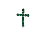 Load image into Gallery viewer, Emeralds Cross Pendant
