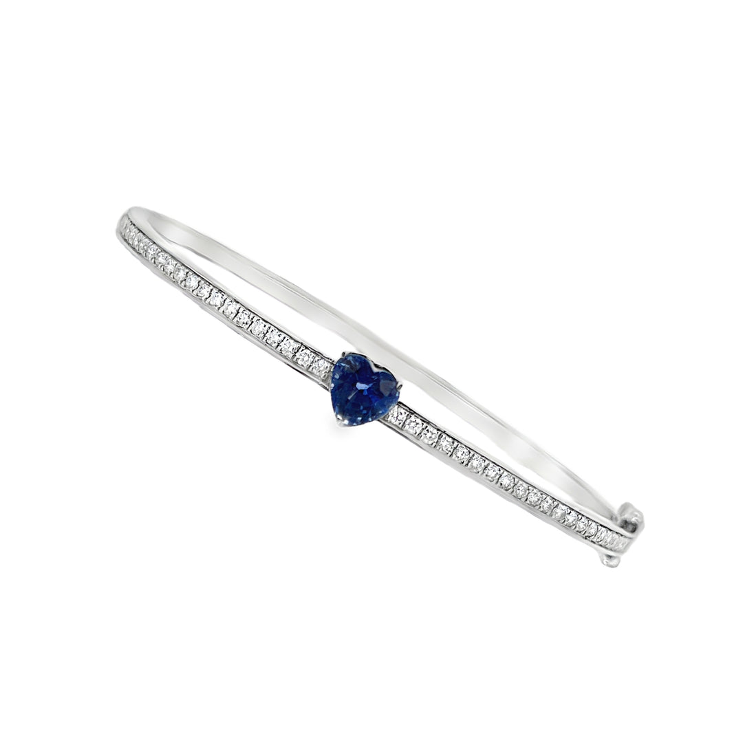 Sapphire Heart Bangle