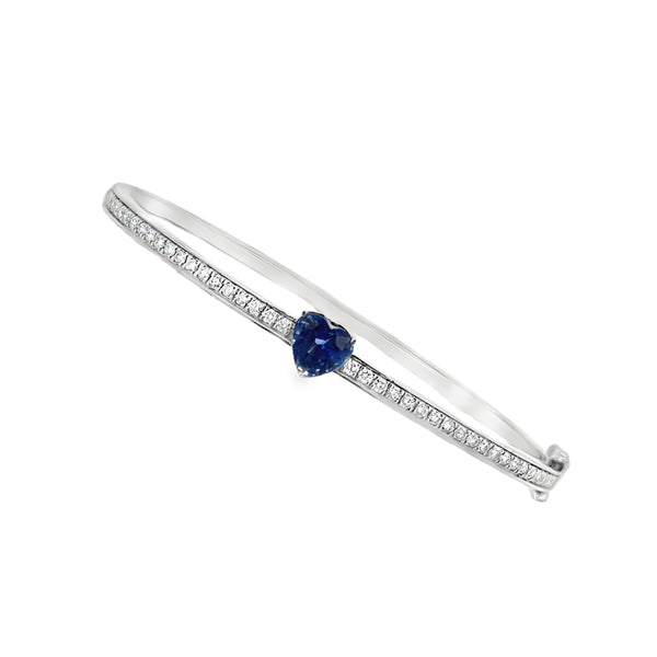 Sapphire Heart Bangle
