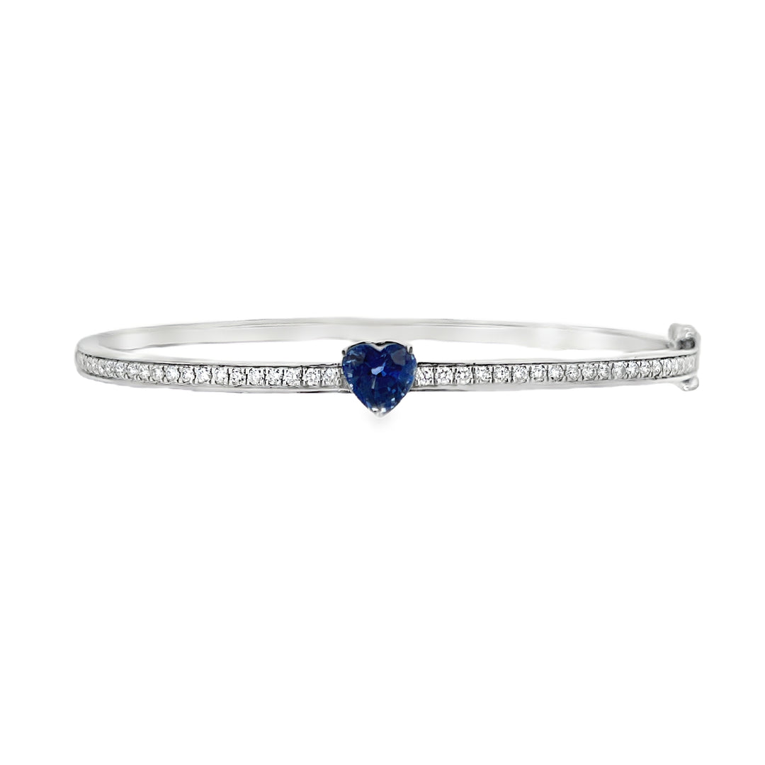 Sapphire Heart Bangle