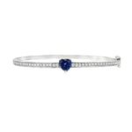 Load image into Gallery viewer, Sapphire Heart Bangle
