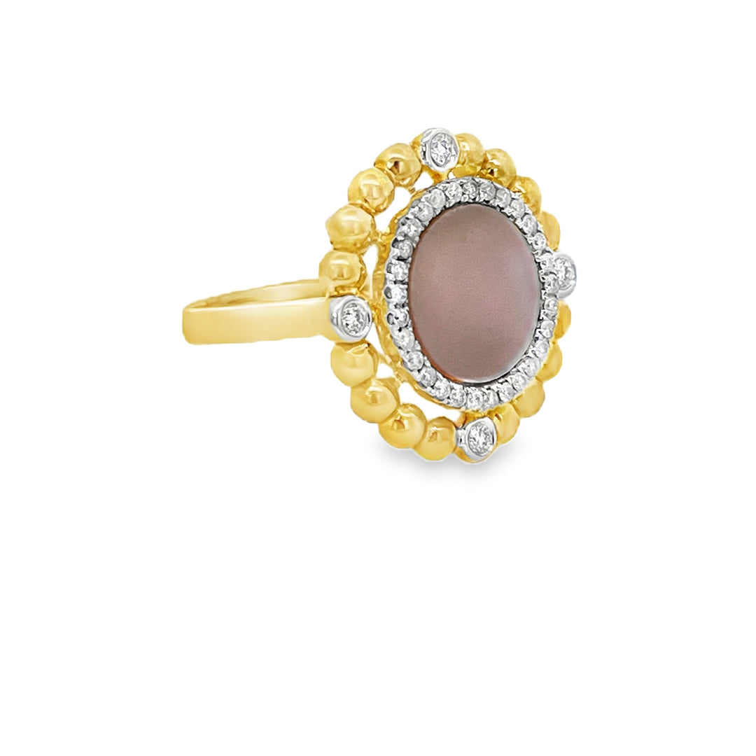 Mother Pearl Beaded Ring