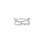 Load image into Gallery viewer, Crossed Diamond Ring
