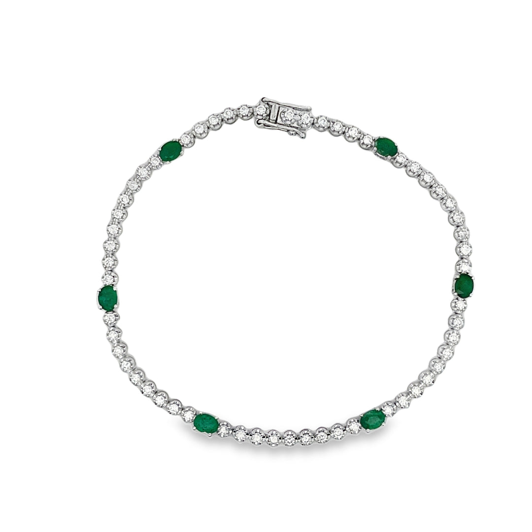 Diamond Bracelet with Gemstones
