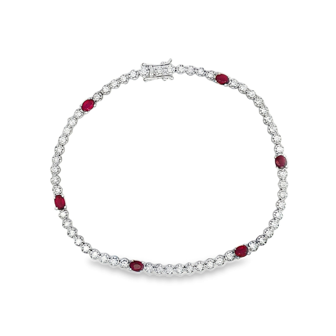 Diamond Bracelet with Gemstones