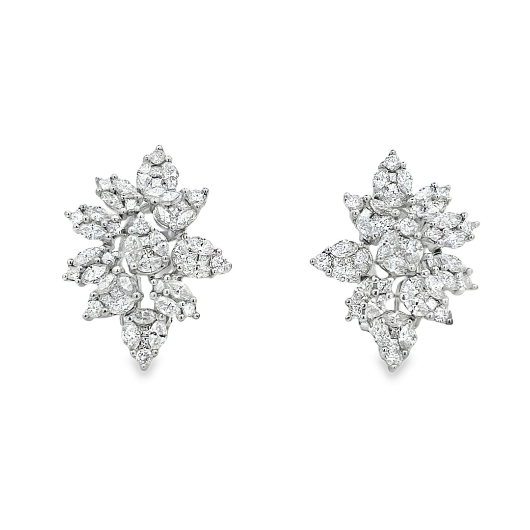 Diamond Cluster Earrings