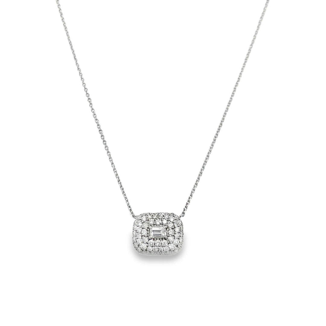 Rectangular Illusion Diamond Necklace