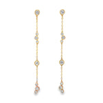 Load image into Gallery viewer, Diamonds Dangling Long Earrings
