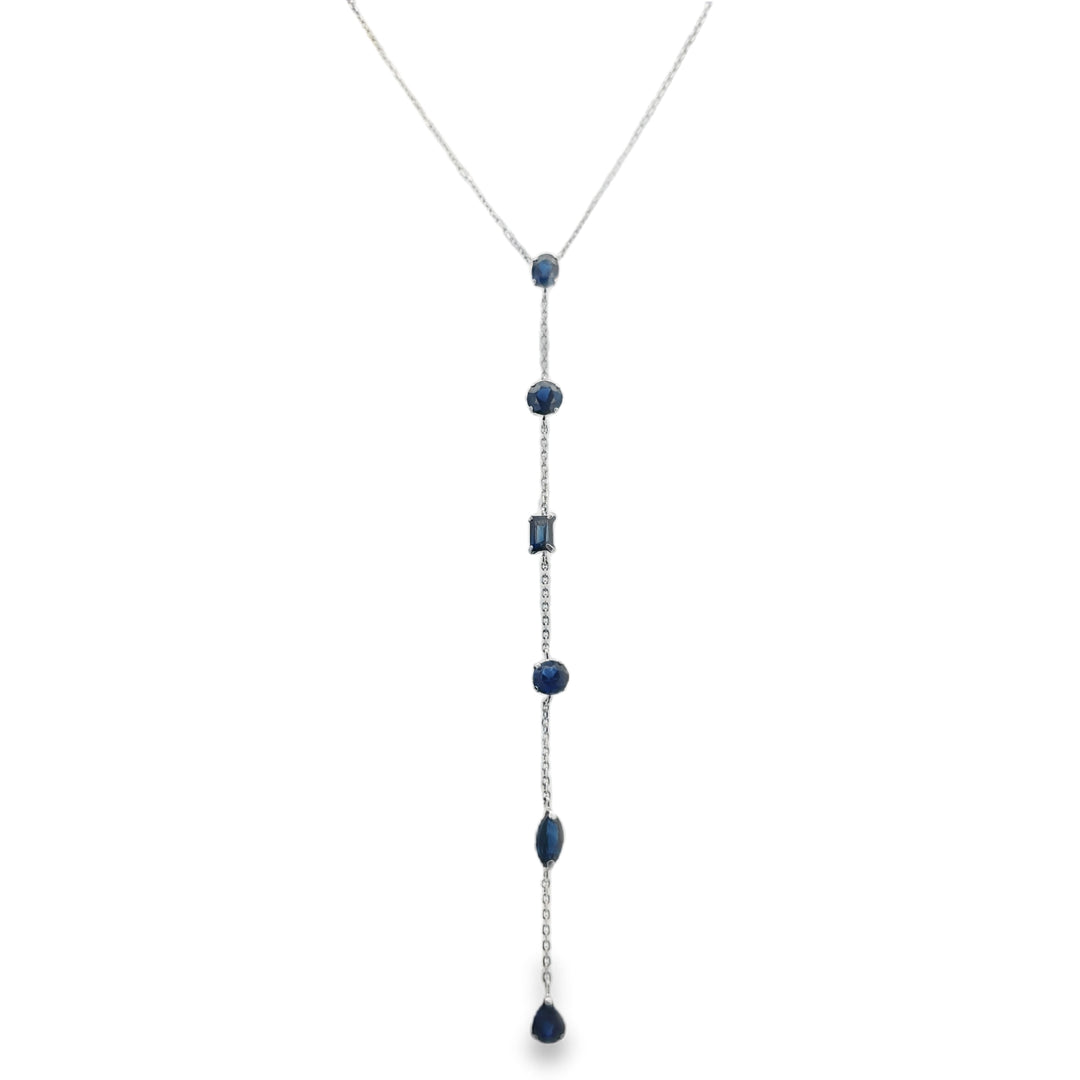 Sapphire Lariat Necklace