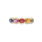 Load image into Gallery viewer, Multicolor Sapphire Half Eternity Ring
