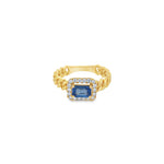 Load image into Gallery viewer, Sapphire Cuban Chain Ring
