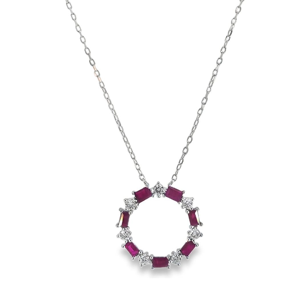 Ruby Circle of Life Necklace