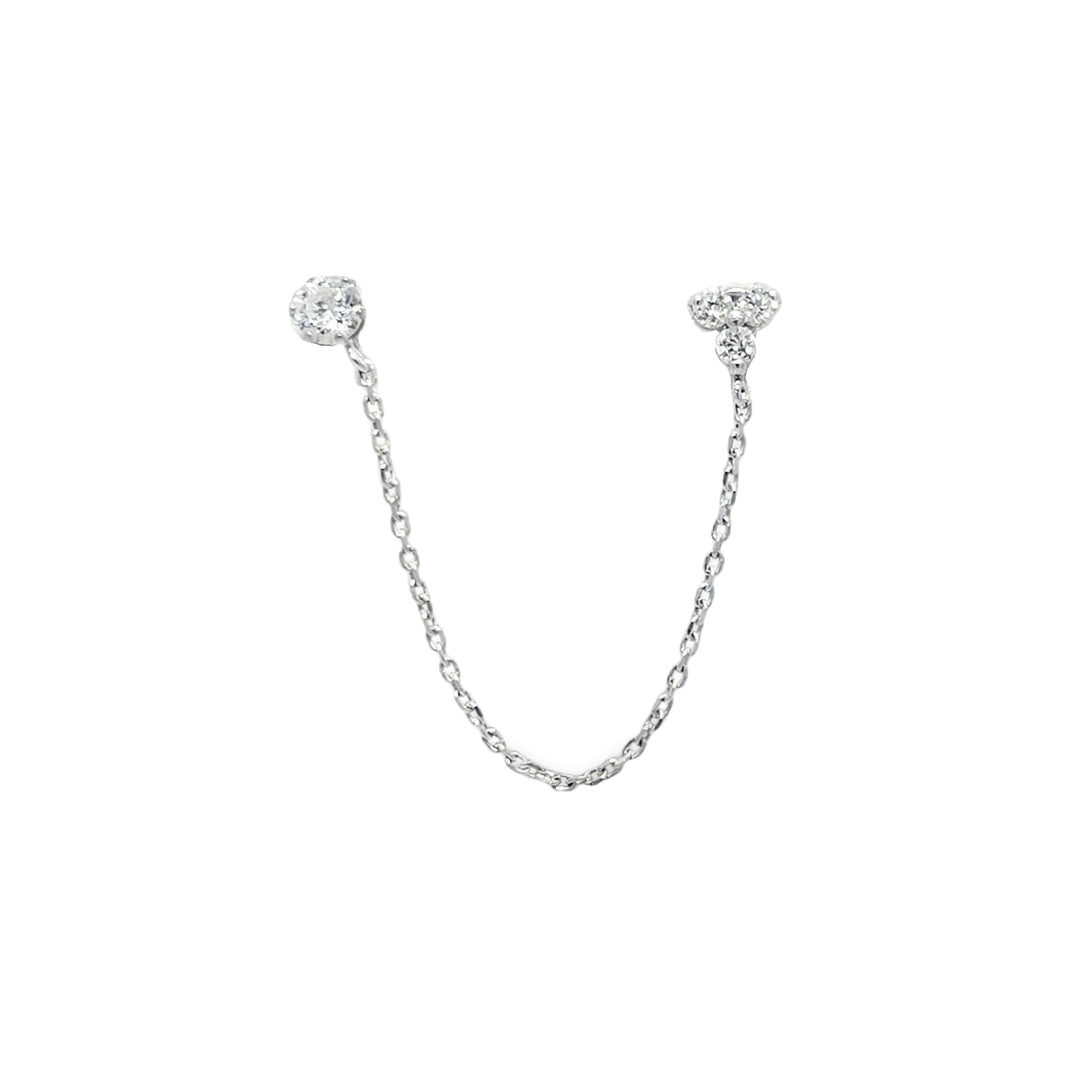 Stud & Flower Double Piercing