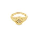 Load image into Gallery viewer, Northern Star Signet Pinky Ring
