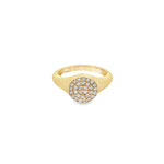 Load image into Gallery viewer, Round Diamond Signet Ring
