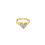 Load image into Gallery viewer, Heart Diamond Signet Ring
