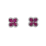 Load image into Gallery viewer, Ruby Flower Studs
