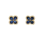 Load image into Gallery viewer, Sapphire Flower Studs

