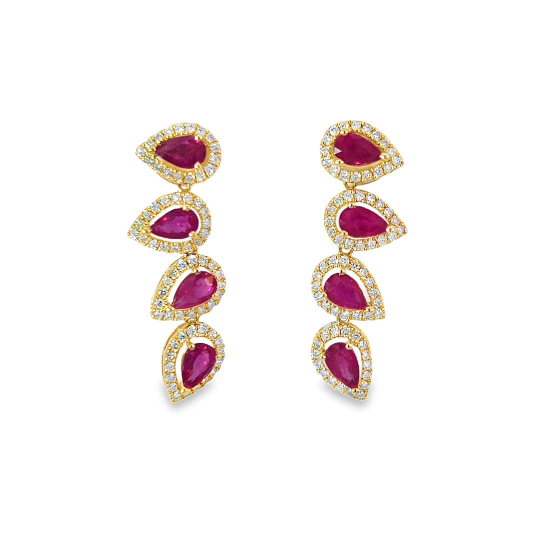 Ruby Drop Earrings
