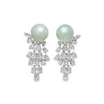 Load image into Gallery viewer, Baguette Pearl Earrings
