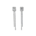 Load image into Gallery viewer, Round &amp; Baguette String Earrings
