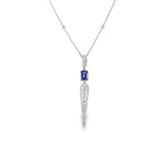 Load image into Gallery viewer, Sapphire Diamond Point Necklace
