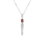Load image into Gallery viewer, Sapphire Diamond Point Necklace
