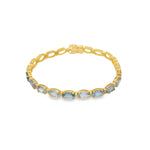 Load image into Gallery viewer, Oval Aquamarine &amp; Diamond Bracelet
