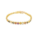 Load image into Gallery viewer, Multicolor Sapphire Hearts Bracelet
