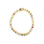 Load image into Gallery viewer, Multicolor Sapphire Bezel Tennis Bracelet
