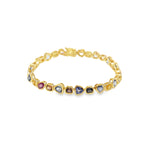 Load image into Gallery viewer, Multicolor Sapphire Mixed-Shaped Tennis Bracelet
