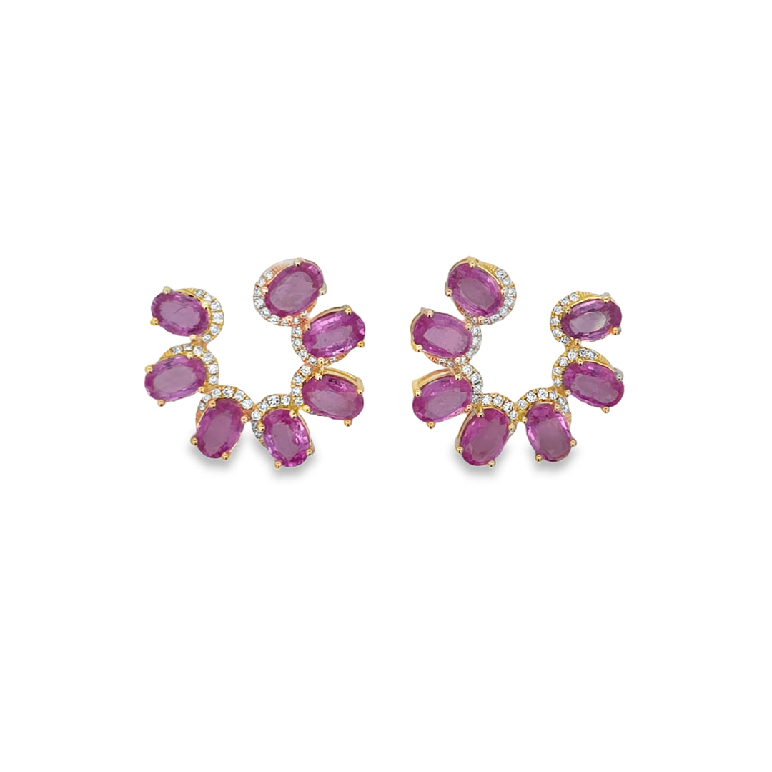 Gemstone Inside Out Earrings