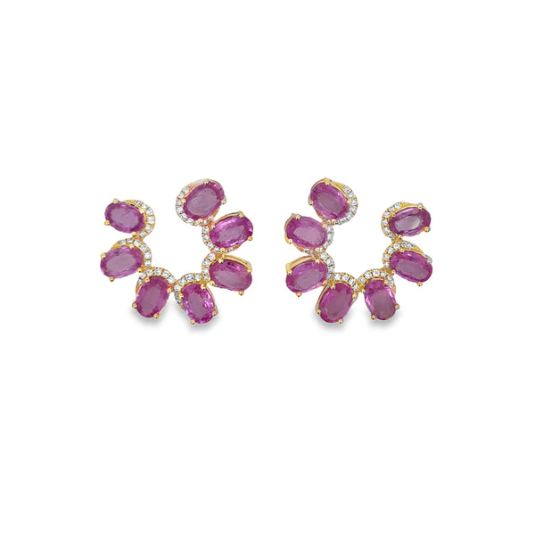 Gemstone Inside Out Earrings