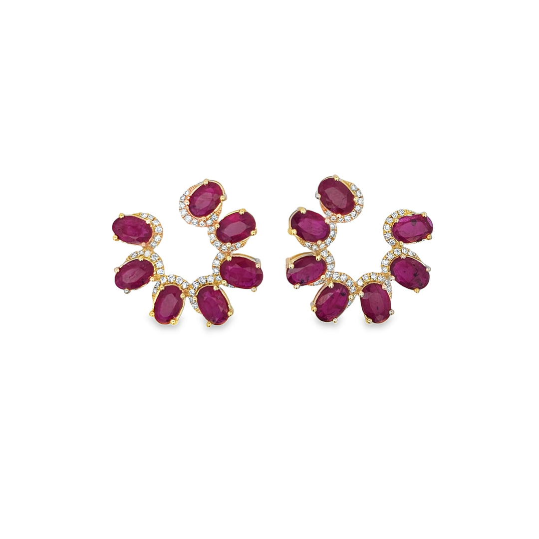 Gemstone Inside Out Earrings
