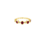 Load image into Gallery viewer, Ruby &amp; Diamond Bezel Ring
