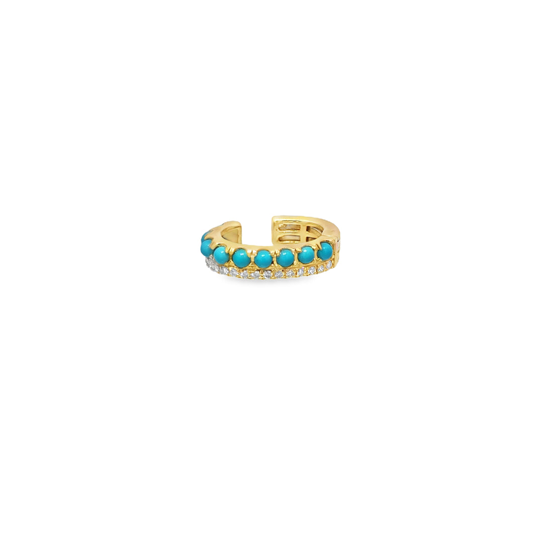 Diamond & Turquoise Earcuff