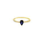 Load image into Gallery viewer, Sapphire Pear Shape Half Eternity Ring
