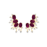 Load image into Gallery viewer, Ruby &amp; Diamond Climber Earrings
