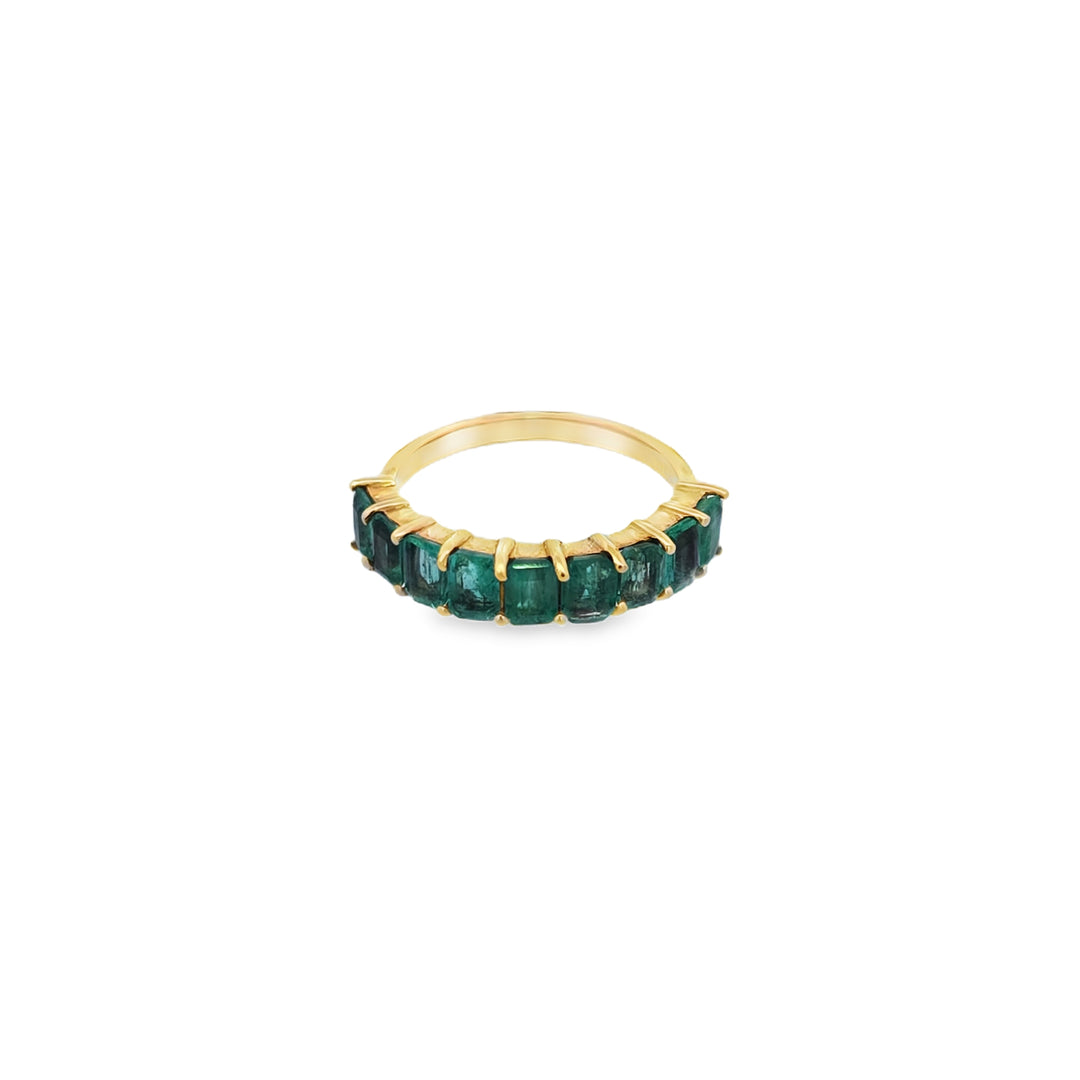 Emerald Half Eternity Ring