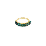 Load image into Gallery viewer, Emerald Half Eternity Ring
