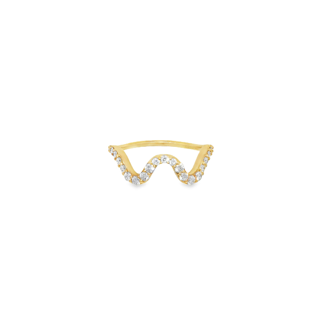 Wavy Diamond Ring