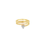 Load image into Gallery viewer, Spiral Ring with Heart Shaped Diamond
