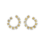 Load image into Gallery viewer, Yellow Diamond Inside Out Earrings
