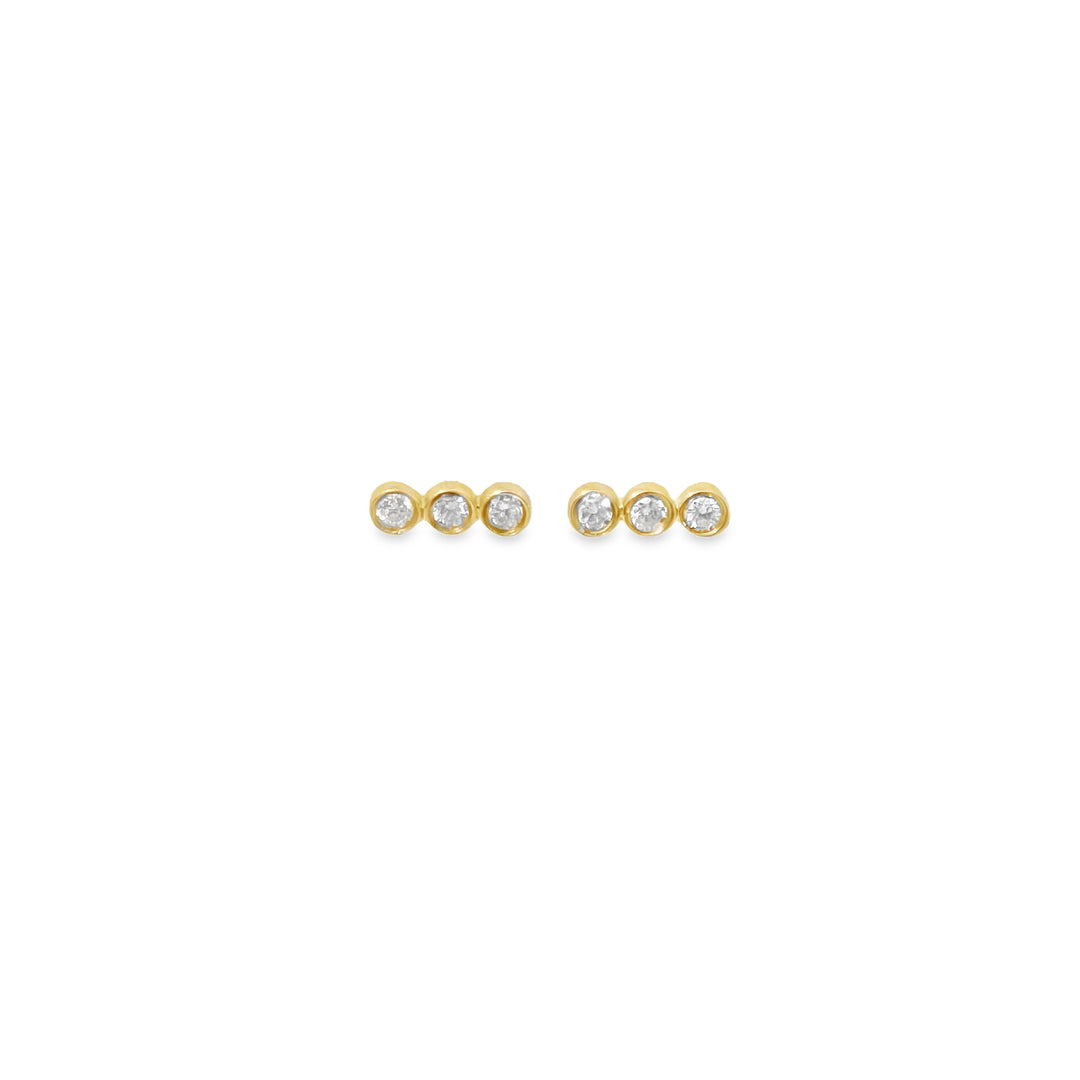 Trinity Diamond Bezel Piercing/Earrings