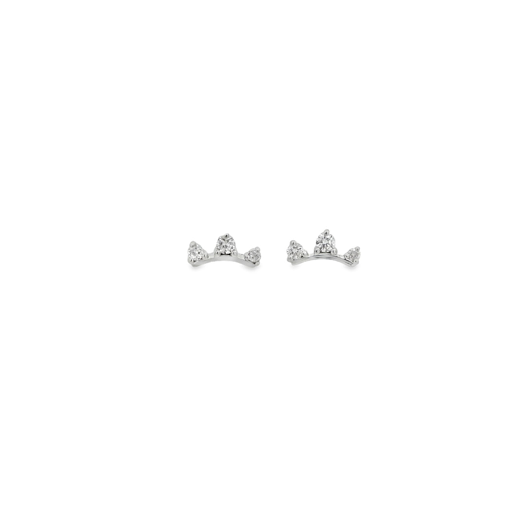 Curved Diamond Piercing/Earrings
