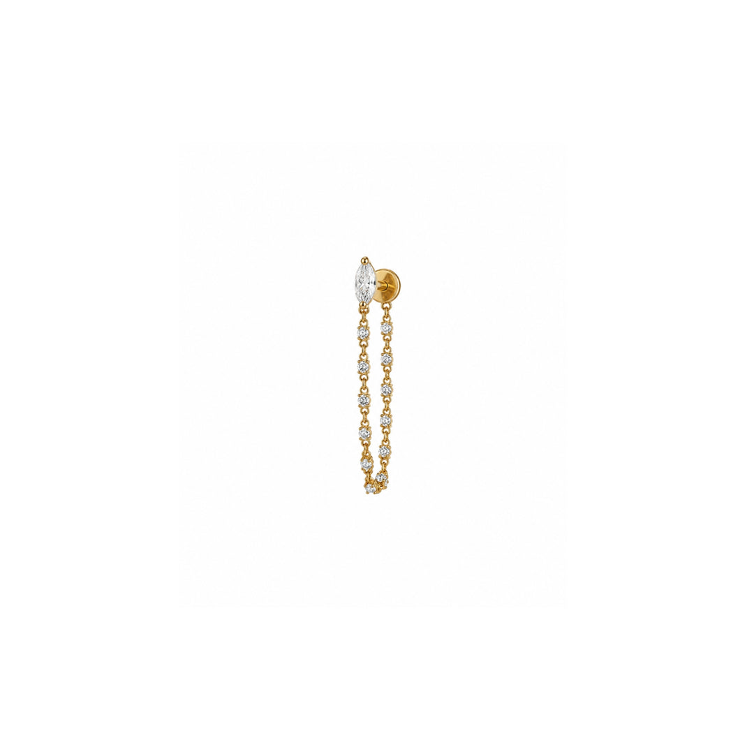 Marquise Diamond Chain Piercing