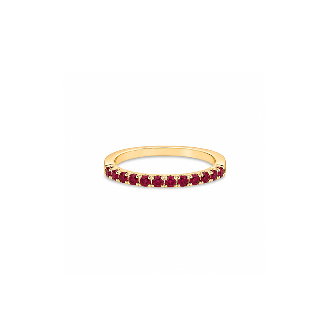 Gemstone Half Eternity Ring